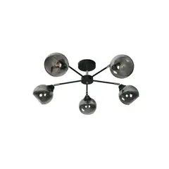 JUST HOME COLLECTION - Lámpara Techo Cessati 5 Luces E27 Negro
