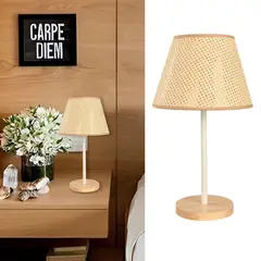 JUST HOME COLLECTION - Lámpara Mesa Oran 1 Luz E27 Blanco/Natural