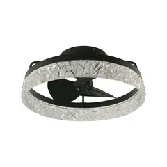 JUST HOME COLLECTION - Ventilador Techo Led Inter 3 Aspas Negro