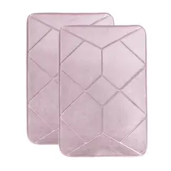 undefined - Set De 2 Tapete Baño Cosmic 40x60 Rosado