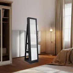 JUST HOME COLLECTION - Espejo Joyero 38x160 cm Gira Negro