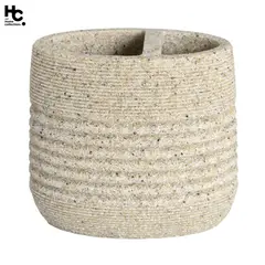 JUST HOME COLLECTION - Portacepillo Stripe Resin Natural