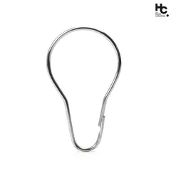 JUST HOME COLLECTION - Set de 12 Gancho Cortina Baño Metal