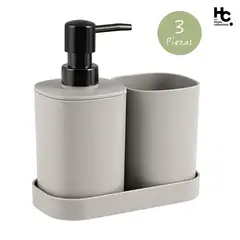 JUST HOME COLLECTION - Set de 3 Piezas Baño Gris