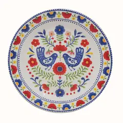 JUST HOME COLLECTION - Plato Pájaro Flores 22.3cm