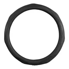 AUTOSTYLE - Cubre Timón Negro Labrado