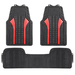undefined - Cubre Piso 3P Negro rojo PVC L