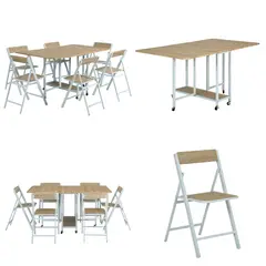 undefined - Set Comedor Murney 1 Mesa + 6 Sillas Plegable