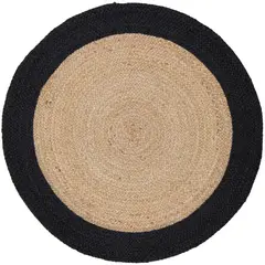 JUST HOME COLLECTION - Tapete Sombrero 120 Cm Negro / Natural