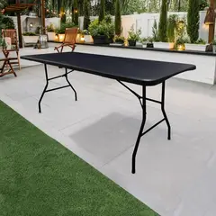 undefined - Mesa Plegable Portafolio Plástica Polietileno 180x75x74cm Negra Special Klimber