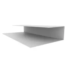 HOLZTEK - Perfil U 5.90m Blanco Liso