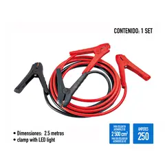 AUTOSTYLE - Cable Iniciar Batería 250amp 2.5mts
