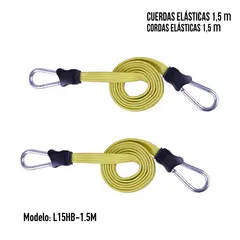AUTOSTYLE - Cuerda Elastica 150 cm 2Und Amarillo
