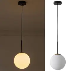 JUST HOME COLLECTION - Lámpara Colgante Bellevie 1 Luz E27 Dorado/Negro