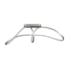 JUST HOME COLLECTION - Lámpara Techo Led Espiral Luz Neutra Níquel