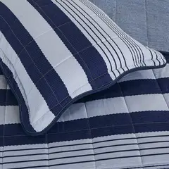 JUST HOME COLLECTION - Quilt Boho Diseño King Azul