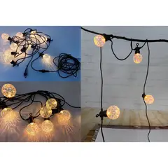 JUST HOME COLLECTION - Guirnalda Luz Cálida A Elect Bola Lite 10 Luces