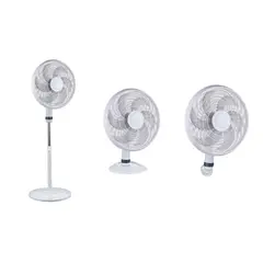 RECCO - Ventilador 3 En 1 Blanco 18 Pulgadas