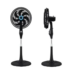 RECCO - Ventilador Pedestal 18 Pulgadas 3 Velocidades Negro