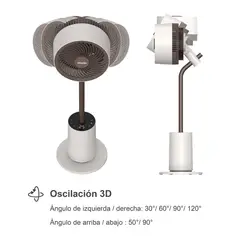 WURDEN - Ventilador Pedestal Digital 10 Pulgadas