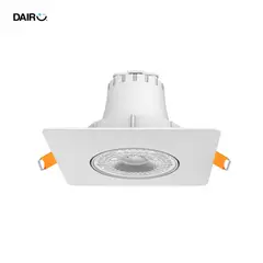 DAIRU - Spot Led Empotrado Cuadrado 5.5w Luz Calida Blanco X2