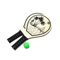 KLIMBER - Set X 2 Raquetas De Mano Para Playa + Pelota