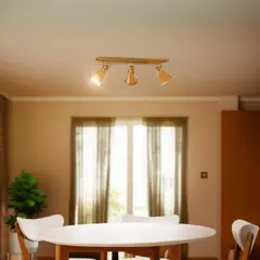 JUST HOME COLLECTION - Barra Go Lúmenes 3 Luces E27 Dorado