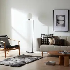 undefined - Lámpara Pie Bellevie 1 Luz E27 Negro