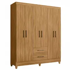 CASA BONITA - Closet Lima153x47x182 Roble 2 cajones 6 puertas