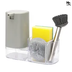 JUST HOME COLLECTION - Juego Dispensador Jabon Aces 5 piezas Gris