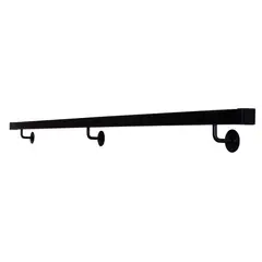 HOLZTEK - Kit Pasamanos Cuadrado Pvc 200Cm Negro
