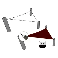 undefined - Toldo Triangular Tipo Vela Con Luz Led 2x2x2 Metros Just Home Collection