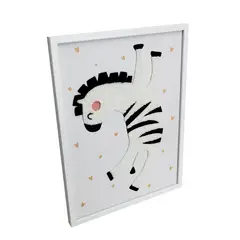 JUST HOME COLLECTION - Cuadro Infantil 30x40 Cm Zebra