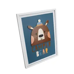 JUST HOME COLLECTION - Cuadro Animal 3d Oso 30x40