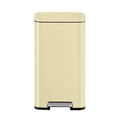 EKO - Caneca Acero Inoxidable Pedal Rectangular 30 Litros Amarillo Mate