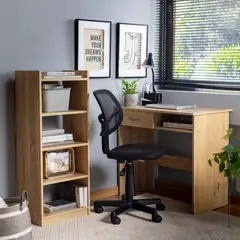 JUST HOME COLLECTION - Combo Escritorio 45x80x72 cm + Biblioteca Ameri 29x80x100 cm