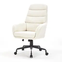 JUST HOME COLLECTION - Silla de Escritorio Páscale Ejecutiva Giratoria Blanco