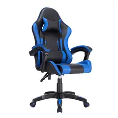 JUST HOME COLLECTION - Silla de Escritorio Gamer Neo 53x126,5x64 cm Azul/Negro