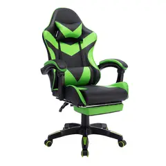 JUST HOME COLLECTION - Silla de Escritorio Trinity Gamer Ergonómica Giratoria Verde/Negra