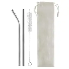 JUST HOME COLLECTION - Set de 2 Pitillos y Cepillo Limpiador