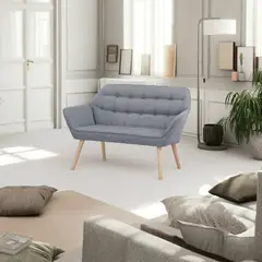 JUST HOME COLLECTION - Sofá Cassio 2 Puestos Gris