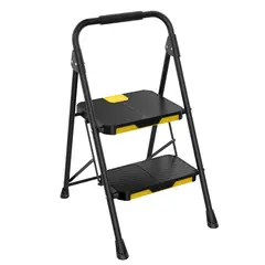 JUST HOME COLLECTION - Escalera 2 Pasos Metal Negro