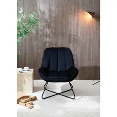 JUST HOME COLLECTION - Poltrona Wisdom 75x72x88 cm Negro