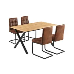 JUST HOME COLLECTION - Juego de Comedor Jaipur 1 Mesa + 4 Sillas