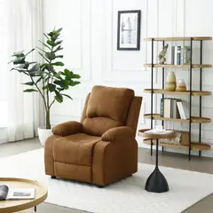 JUST HOME COLLECTION - Silla Reclinable 1 Puesto Bishop 85x101x95 cm Café