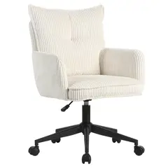 JUST HOME COLLECTION - Silla de Escritorio PC Nube Fija de Oficina Negra