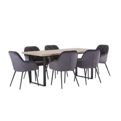 undefined - Set Comedor 1 Mesa + 6 Sillas Papeete Oak