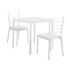 undefined - Set Comedor 1 Mesa + 2 Sillas Blanco