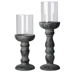 JUST HOME COLLECTION - Portavela Negro 14.5 x 38 cm