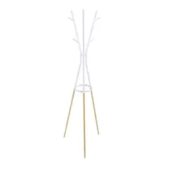 JUST HOME COLLECTION - Perchero de Piso Blanco/Madera
